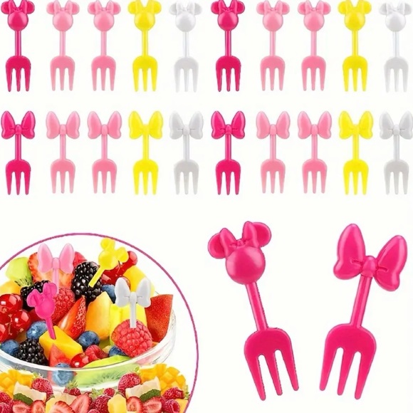 Disney Minnie Mouse 20 piece mini forks - Picture 1 of 3